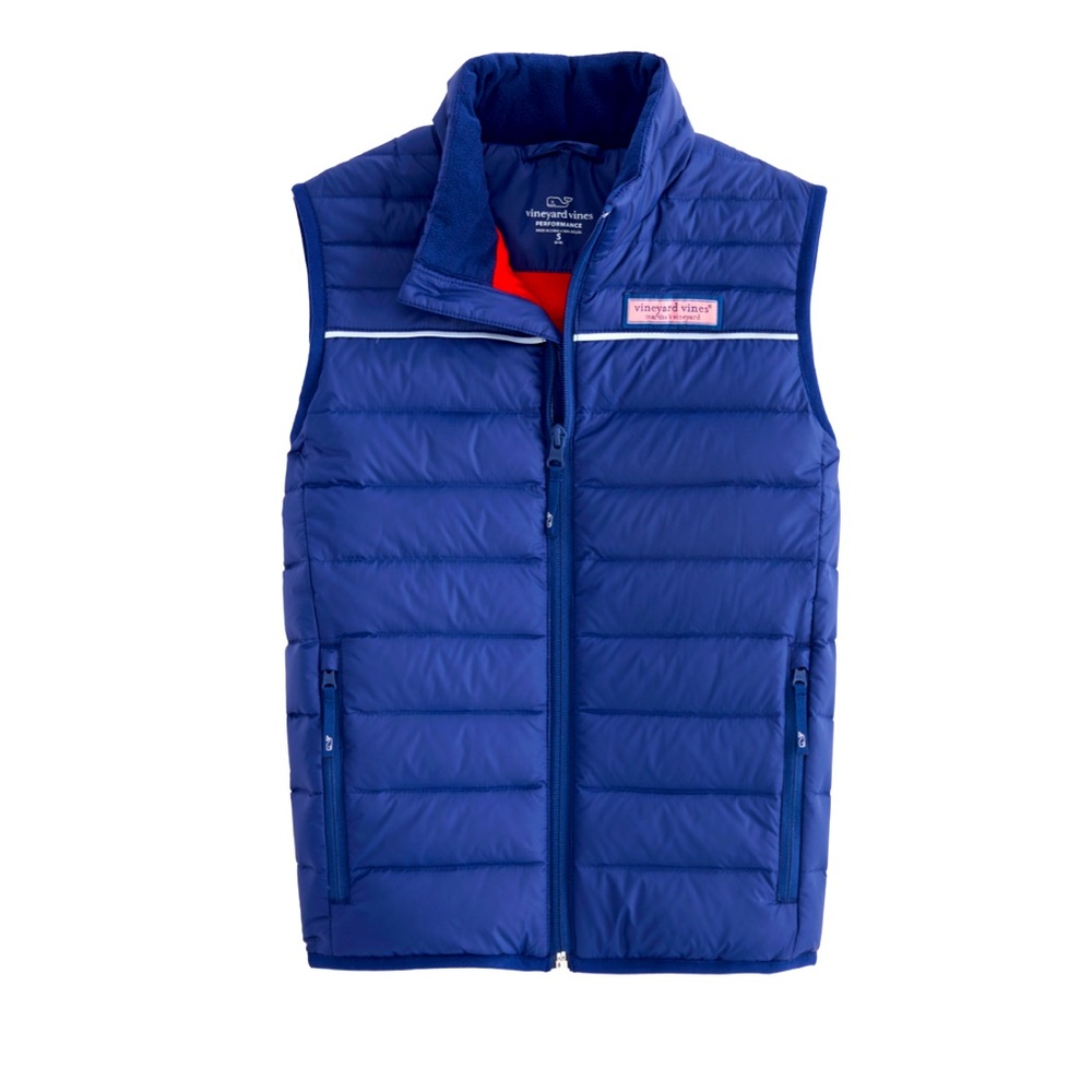 Boys 3T Toddler Vineyard Vines Puff Puffer Vest Blue Zip